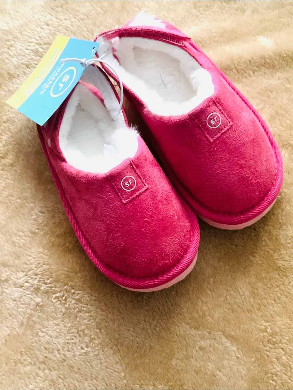 💖🌸💗 Stride Rite Pink Plush Infant Slipper Clogs ~ Munchkin 🆕💕🆕 Size 6